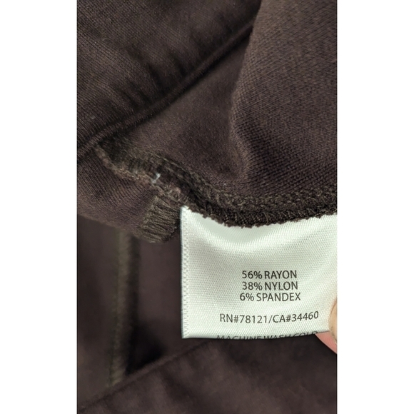 Eileen Fisher Brown Rayon Nylon Spandex Riding Equestrian Pants Size Medium - Picture 6 of 8